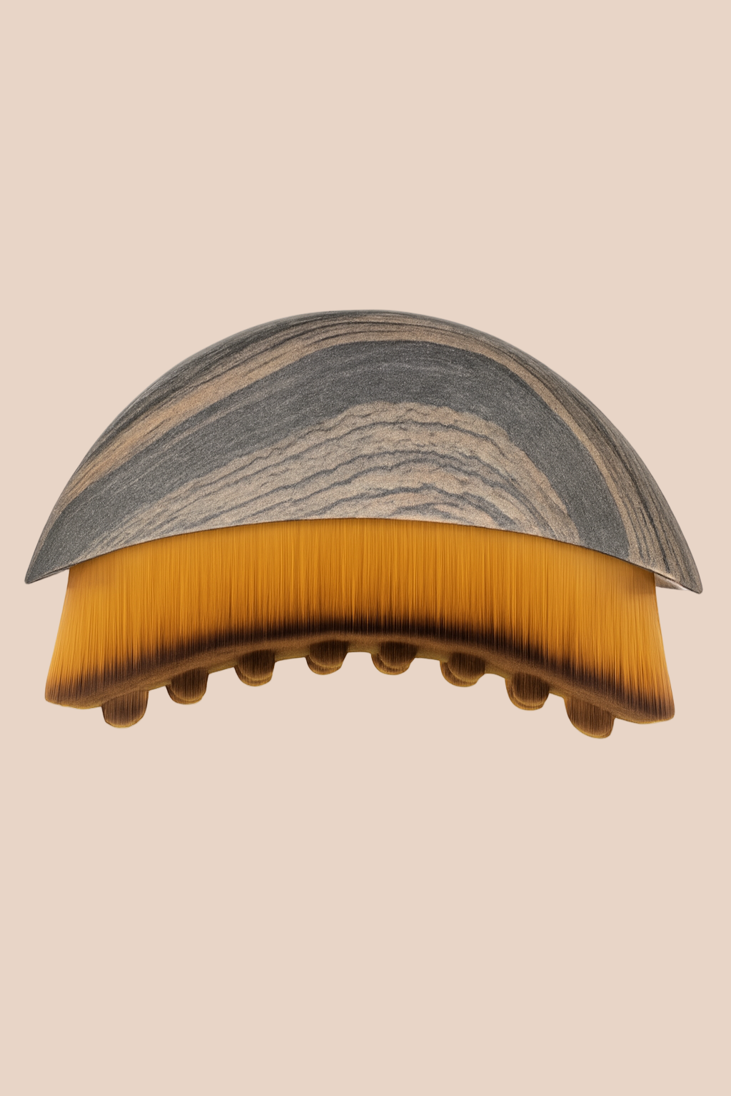 Brosse de Drainage Facial en Bois Naturel et Poils Végétaux